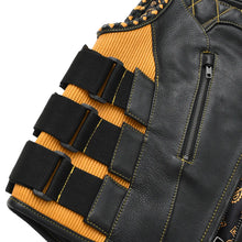 Load image into Gallery viewer, Tactical Emerald Men’s Motorcycle Leather Vest
