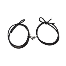 Load image into Gallery viewer, 2PCS Magnetic Bracelet Stainless Steel Love Heart Charm Couple Bracelets For Friend Braid Rope Bracelets Magnet Adjustable Rope Matching Bracelet Love Bracelet Couples 2 Pieces Relationship Magnetic Bracelet