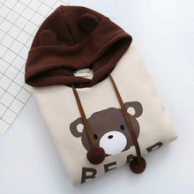 Load image into Gallery viewer, Woman Bear Cap Hoodies Sweatshirt Top Women Long Sleeve Ribbon Hair Ball Cute Sweatshirt Hooded Jumper Pullover Hoodie Hooded Sweatshirt
