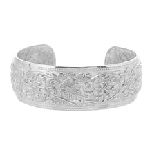 Load image into Gallery viewer, Big Elegant Luxury Amazing Classic Fashion Flower Metal Tibetan Indian Silver Vintage Retro Fashion Cuff Bracelet Bangle For Woman With Details of Animals