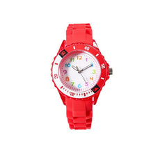 Load image into Gallery viewer, Kids Quartz Watches 50M Waterproof Analog Wristwatches Jelly Clock Students Watch Children PU Band Watch Childrens Analog Wrist Watch With Protective Design Simple Watch For Girls And Boys