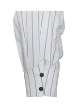 Load image into Gallery viewer, Palina Pinstripes Cotton Poplin Pleated Midi Preppy Shirt Dress