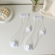 Load image into Gallery viewer, Women Socks New Fashion Long Transparent Cute Heart Thin Socks Female Summer Casual Sweet Funny Socks Stylish Ankle Socks For Women