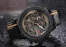 Load image into Gallery viewer, Men's Sports Waterproof Watch With Chronometers And Leather Belt Multifunction Wristwatch Unique Design Perfect Gift