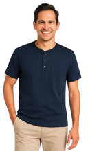 Load image into Gallery viewer, Men's Short Sleeve Henley Relaxed Fit Shirt with Pocket
