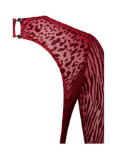 Load image into Gallery viewer, Waylynn Burnout Velvet Detail Mesh Backless Maxi Dress