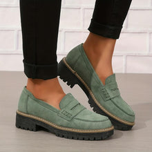 Load image into Gallery viewer, Thick-Sole Solid Color Loafers Women | Trendy Chunky Flats