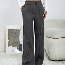 Load image into Gallery viewer, Ladies' Solid Color Loose Wide Leg Straight Leg Pants