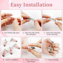 Load image into Gallery viewer, heemee Wudu Nail Rings Set – Adjustable, Stylish, and Convenient for Daily Wear