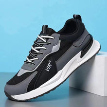 Load image into Gallery viewer, Men's Color Block Mesh Shoes Fashion Casual Lace-up Sneakers Outdoor Breathable Running Sports Shoes