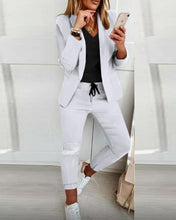 Load image into Gallery viewer, Lapel Blazer & Drawstring Trousers OL Suit – 12 Colors XS–3XL