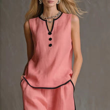 Load image into Gallery viewer, Women's Minimalist Sleeveless Two-Piece Set