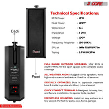 Load image into Gallery viewer, 5Core 100W Indoor/Outdoor Stereo Speakers