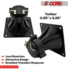 Load image into Gallery viewer, 5Core 40W Square Tweeter Driver