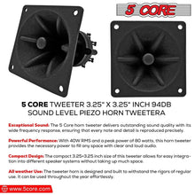 Load image into Gallery viewer, 5Core 40W Square Tweeter Driver