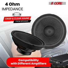 Load image into Gallery viewer, 5Core 8 Inch Subwoofer Speaker 500W Peak 4 Ohm Replacement Car Bass Sub Woofer 2 Pcs
