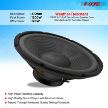 Load image into Gallery viewer, 5Core Max Bass 15 Inch Subwoofer 450W 4Ohm