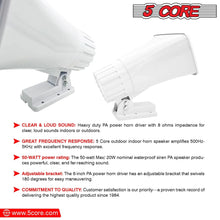 Load image into Gallery viewer, 5Core Universal PA Horn Speaker 50W 6x4