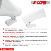 Load image into Gallery viewer, 5Core Universal PA Horn Speaker 50W 6x4