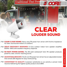 Load image into Gallery viewer, 5Core Universal PA Horn Speaker 50W 6x4