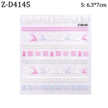 Load image into Gallery viewer, 5D Sweater Nail Sticker Acrylic Engraved Winter Charm Designs Beauty Cloth Christmas Patterns Nails Art Decoration Tools Nail Art Stickers Decor Tip Transfer Nail Decals Sticker For Pretty Girl Self-Adhesive Nail Decals Designer Nail Stickers