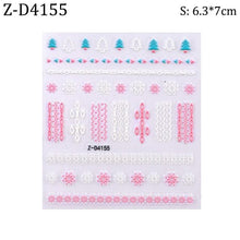 Load image into Gallery viewer, 5D Sweater Nail Sticker Acrylic Engraved Winter Charm Designs Beauty Cloth Christmas Patterns Nails Art Decoration Tools Nail Art Stickers Decor Tip Transfer Nail Decals Sticker For Pretty Girl Self-Adhesive Nail Decals Designer Nail Stickers