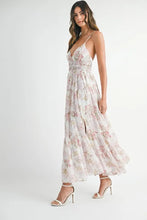 Load image into Gallery viewer, Floral Print Tiered Cami Maxi Summer Dress – Floral Maxi Dress, Tiered Maxi Dress, Cami Maxi Dress, Breezy Summer Dress, Bohemian Maxi Dress
