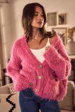 Load image into Gallery viewer, SO ME Soft Touch Hairy Loose Fit Cozy Sweater Cardigan