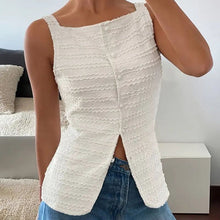 Load image into Gallery viewer, Trendy Square Neck Button Up Vest Top Y2k Going Out Tank Tops