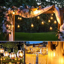 Load image into Gallery viewer, 🌞 25ft Solar-Powered Outdoor String Lights with Remote – Warm LED Ambiance for Patio, Garden, Backyard & Events | Eco-Friendly & Weatherproof