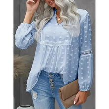 Load image into Gallery viewer, Women’s Long‑Sleeve V‑Neck Business Casual Blouse