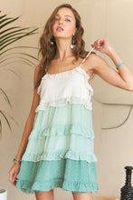 Load image into Gallery viewer, New Summer Swiss Dot Ruffled Tiered Mini Dress For Women – Feminine, Elegant, Playful, Sophisticated, Flirty Mini Dress for Special Occasions