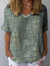 Load image into Gallery viewer, Artistic Retro Digital Print Pullover Top – Women’s Chinese Style
