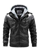 Load image into Gallery viewer, Men's Full Size Zip Up Drawstring Hooded Jacket Plus Size