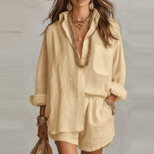 Load image into Gallery viewer, Women’s Solid Color Shorts and Shirt Set