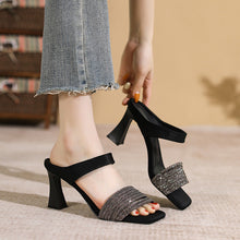 Load image into Gallery viewer, Women's Chunky Heel Slip-On Slippers – Breathable Platform Mules