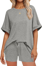 Load image into Gallery viewer, 👕 Oversized T-Shirt & Drawstring Shorts Set – Ultimate Casual Comfort