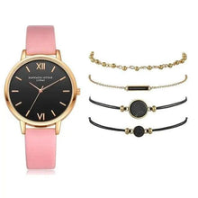 Load image into Gallery viewer, 5Pcs Elegant Stylish Buckle Quartz Wrist Watch Set - Fashion Watches For Women and Girls