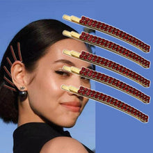 Load image into Gallery viewer, 5PCS Fashion Bling Crystal Rhinestones Hair Clips Women Hairpins Metal Barrettes Hair Styling Tools Accessories Headdress Gorgeous Hair Accessories For Women