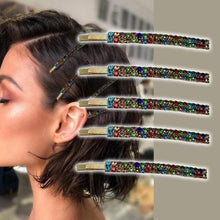 Load image into Gallery viewer, 5PCS Fashion Bling Crystal Rhinestones Hair Clips Women Hairpins Metal Barrettes Hair Styling Tools Accessories Headdress Gorgeous Hair Accessories For Women