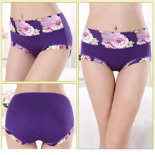 Load image into Gallery viewer, 5Pcs Print Panties Women's Underwear Cute Cotton Panties Plus Size Briefs Girl Ladies Lingeries Panty Sexy Underpants For Women