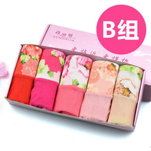 Load image into Gallery viewer, 5Pcs Print Panties Women's Underwear Cute Cotton Panties Plus Size Briefs Girl Ladies Lingeries Panty Sexy Underpants For Women