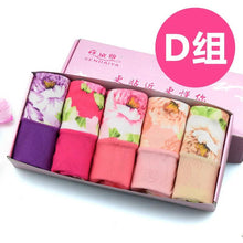 Load image into Gallery viewer, 5Pcs Print Panties Women's Underwear Cute Cotton Panties Plus Size Briefs Girl Ladies Lingeries Panty Sexy Underpants For Women