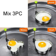 Load image into Gallery viewer, 5Pcs Stainless Steel Fried Egg Mold Pancake Mould Omelette Mold Ring Cooking Fried Egg Bento Shaper Kitchen Gadget Frying Egg Cooking Tools Kitchen Accessories Gadget Rings