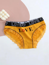 Load image into Gallery viewer, 5pcs women cotton Panties Fashion Letter Printed Belt Ladies underwear Breathable Intimates Lingeries