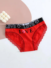 Load image into Gallery viewer, 5pcs women cotton Panties Fashion Letter Printed Belt Ladies underwear Breathable Intimates Lingeries