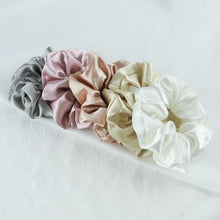Load image into Gallery viewer, 5PCS/Lot Fashion Silk Satin Scrunchies Headband Large Elastic Rubber Hair Band Women Fashion Hair Scrunchies Ponytail Holder Accessories for Women And Girls