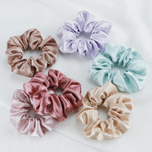 Load image into Gallery viewer, 5PCS/Lot Fashion Silk Satin Scrunchies Headband Large Elastic Rubber Hair Band Women Fashion Hair Scrunchies Ponytail Holder Accessories for Women And Girls