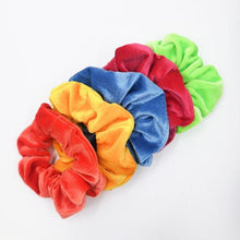 Load image into Gallery viewer, 5PCS/Set Velvet Scrunchies Elastic Rubber Hair Bands Women Girls Soft Solid Headbands Ponytail Holder Hair Rope Tie Accessories Ponytail Holder Accessories for Women And Girls