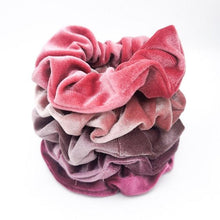 Load image into Gallery viewer, 5PCS/Set Velvet Scrunchies Elastic Rubber Hair Bands Women Girls Soft Solid Headbands Ponytail Holder Hair Rope Tie Accessories Ponytail Holder Accessories for Women And Girls
